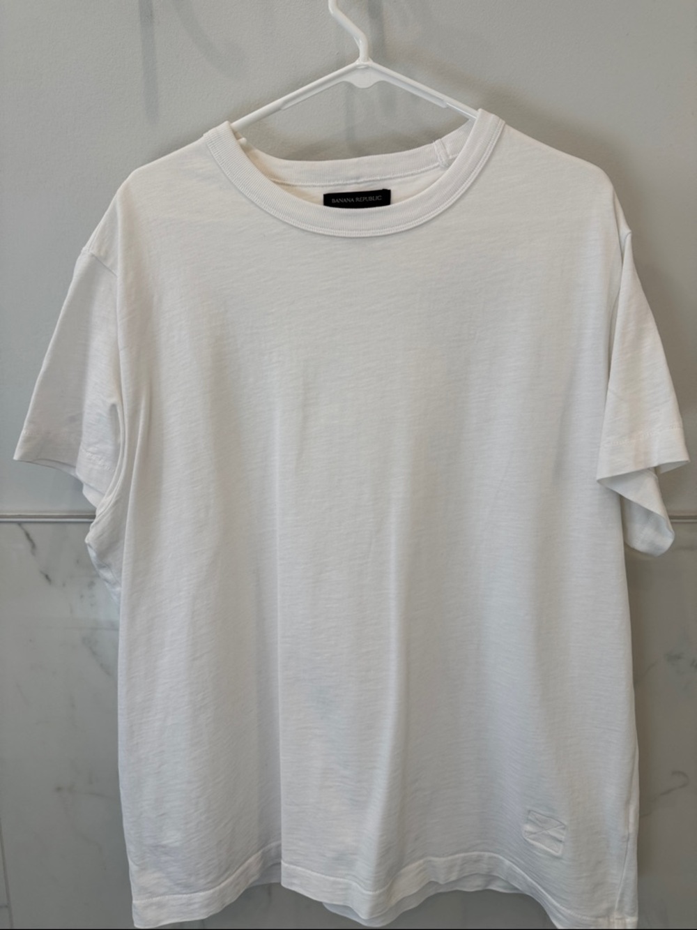 Banana Republic White Short Sleeve Crew Neck Tee Men’s XL